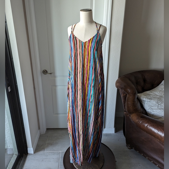 NWT Electric Striped Maxi Sundress - Picture 2 of 7